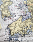 Newport, RI Aquidneck Island Chart Blanket