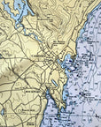 Penobscot Bay Nautical Chart Quick Dry Towel