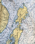 Penobscot Bay Nautical Chart Quick Dry Towel