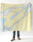 Clayton to Alexandria Bay, NY Nautical Chart Blanket