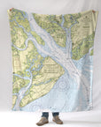 Port Royal Sound Chart (Hilton Head) Blanket
