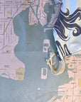 Tampa / Clearwater Sea Glass Style Map Quick Dry Towel