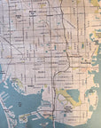Tampa / Clearwater Sea Glass Style Map Quick Dry Towel
