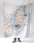 Gloucester, Cape Ann Antique map Blanket