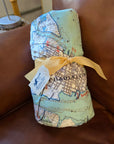 Charleston Vintage Civil War-Era Map Blanket | Historic South Carolina Maritime Decor Throw