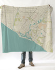 Newport Beach CA Sea Glass Blanket