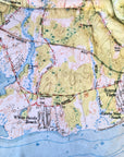 Old Lyme to Niantic Vintage Topo Map Blanket