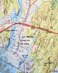 Old Lyme to Niantic Vintage Topo Map Blanket