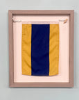 "D" Nautical Flag in Glass-Free Shadow Box Frame