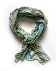 Lake champlain map scarf with vintage topographical design