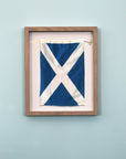 "M" Nautical Flag in Glass-Free Shadow Box Frame