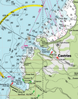 St Lucia, Caribbean, Nautical Chart Blanket