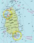 Martinique, St Lucia, St. Vincent & the Grenadies to Grenada Chart Scarf