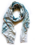 Scarf with a pattern on a white background