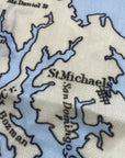 Chesapeake Bay Nautical Chart Scarf