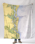 Amelia Island, FL.Nautical Chart Blanket - Maritime Tribes USABlanket