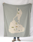Block Island Gold Dust Map Blanket - Maritime Tribes USABlanket
