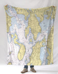 Bristol - Warren, RI Nautical Chart Blanket - Maritime Tribes USABlanket