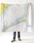 Cape Hatteras NC Nautical Chart Blanket - Maritime Tribes USABlanket