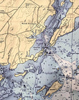 Casco Bay, ME Nautical Chart Quick Dry Towel - Maritime Tribes USATowel