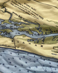 Charleston, SC Nautical Chart Scarf - Maritime Tribes USAScarf