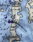 Chesapeake Bay Nautical Chart Scarf - Maritime Tribes USAScarf
