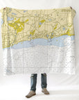 Harwich Port MA Nautical Chart Blanket - Maritime Tribes USABlanket