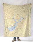 Lake Lanier GA Chart Blanket - Maritime Tribes USABlanket