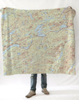 Old Forge - Blue Mountain, NY Topo Blanket - Maritime Tribes USABlanket