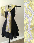 Seattle, WA Puget Sound, Nautical Chart Scarf - Maritime Tribes USAScarf