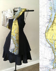 St. Pete Beach, Clearwater, FL Nautical Chart Scarf - Maritime Tribes USAScarf