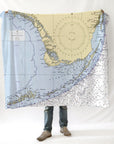 The Florida Keys Nautical Chart Blanket - Maritime Tribes USABlanket