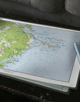 Biddeford Pool, Maine Laminated Map Placemat