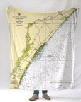 Winyah Bay to Myrtle Beach Chart Blanket - Maritime Tribes USABlanket