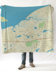 Yarmouth Port MA Charted Territory Map Blanket - Maritime Tribes USABlanket