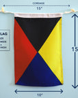 Z (Zulu) Nautical Signal Flag – Traditional Maritime Code Flag - Maritime Tribes USASignal Flag