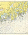Monhegan Island to Cape Elizabeth, ME Nautical Chart Scroll