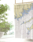 SouthCoast Nautical Chart Shower Curtain