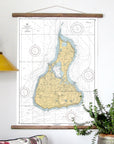 Block Island Nautical Chart Scroll - Maritime Tribes USAScroll