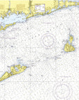 Block Island Sound Nautical Chart Shower Curtain - Maritime Tribes USAShower Curtain