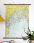 Casco Bay to Harpswell Nautical Chart Scroll - Maritime Tribes USAScroll