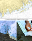 Connecticut Coast (Grenwich to Westport) Nautical Chart Quick Dry Towel - Maritime Tribes USATowel