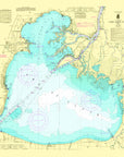 Lake St. Clair Nautical Chart Shower Curtain