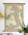 Italy Vintage Map Scroll - Maritime Tribes USAScroll