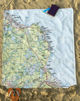 Manomet to Dennis, MA Topo Map Blanket - Maritime Tribes USABlanket