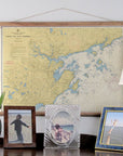 Marblehead to Manchester-by-the-Sea Chart Canvas Wall Scroll - Maritime Tribes USAScroll