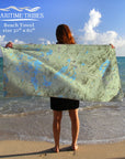 Saranac Lake, NY Topo Map - Fogarty's Logo Quick Dry Towel - Maritime Tribes USATowel