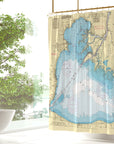 Lake St. Clair Nautical Chart Shower Curtain