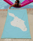 Catalina Island California Modern Wave Quick Dry Towel