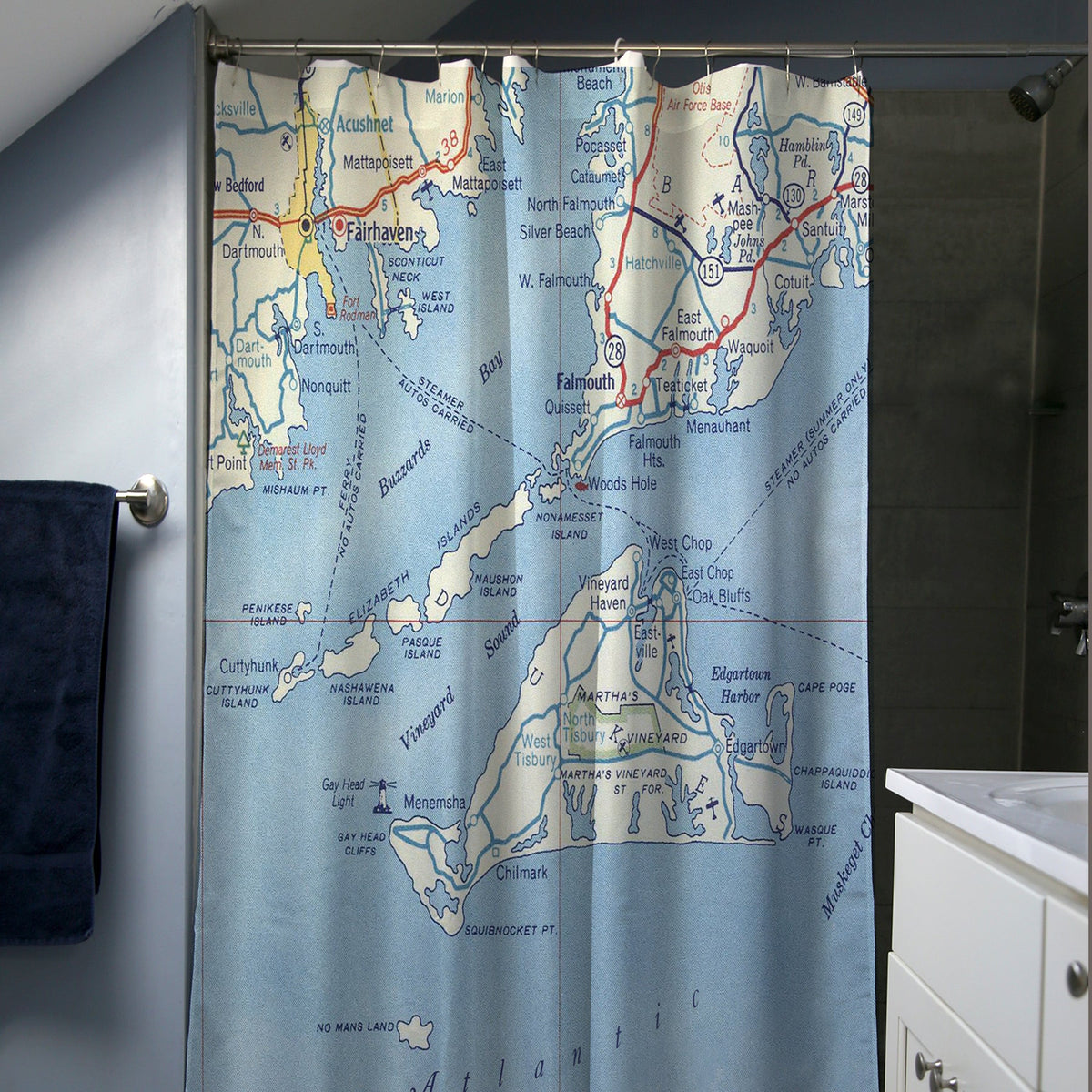 US Virgin Islands Imray Chart Towel (St. Thomas & St. John, USVI) - Maritime Tribes USA